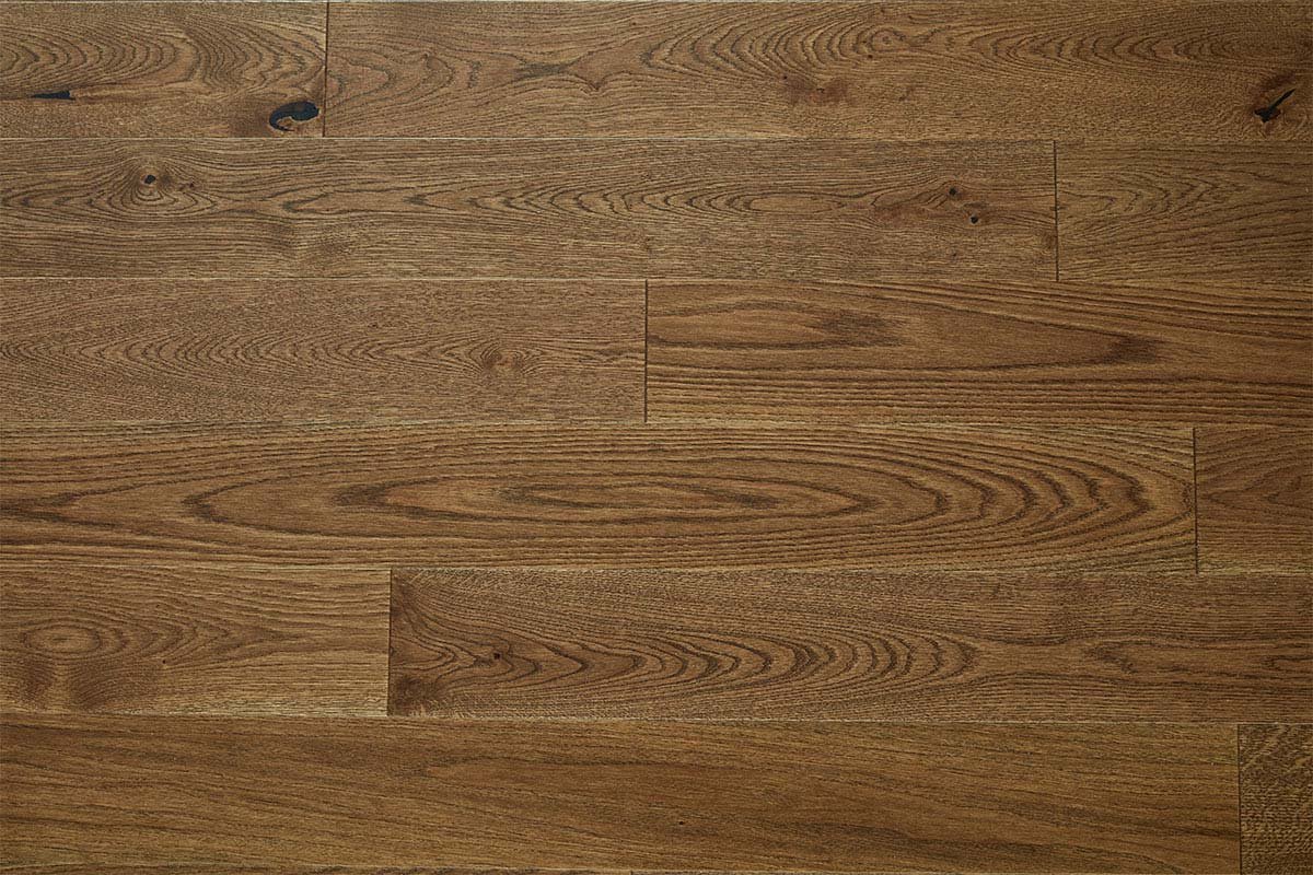 Brown Sugar Lacquered Rustic Oak Engineered Clic Flooring 14mm x 130mm - Image 2
