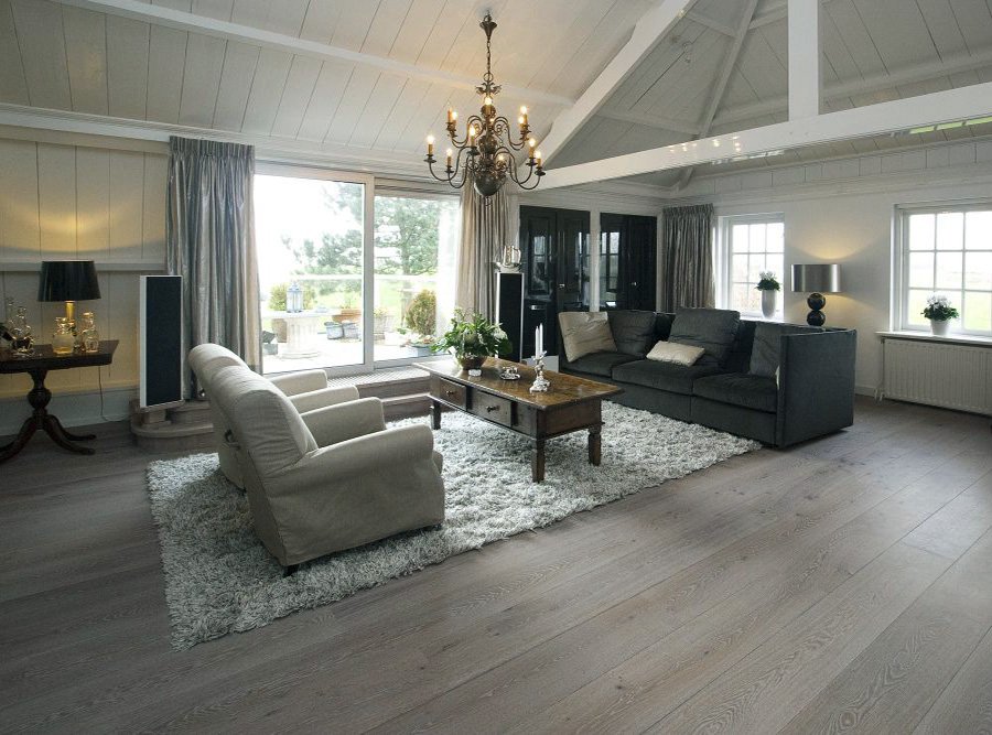 Smoked Brushed White Oiled Rustic Oak Engineered Clic Flooring 15mm x 189mm